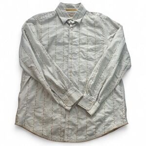 Tommy Bahama Denim Shirt Mens Medium Button Up Casual Pocket Button Blue Striped